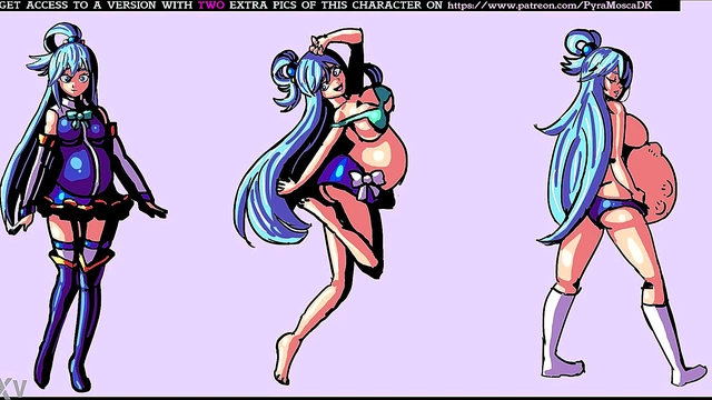 Pregnant Anime Babe Enjoys Belly Expansion Fantasies