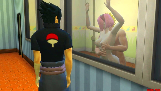 Naruto Fucks Sakura's Tight Ass While Her Cuckold Husband Watches