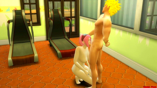 Naruto Fucks Sakura's Tight Ass While Her Cuckold Husband Watches