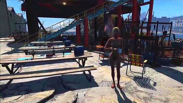 Hentai Anime Nudists Enjoy Outdoor Fun at Fallout 4 Boston State Prison