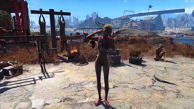 Hentai Anime Nudists Enjoy Outdoor Fun at Fallout 4 Boston State Prison