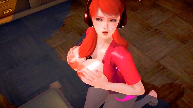 Girl Next Door Tempts With Big Tits & Seductive Handjob for Juicy Orgasm