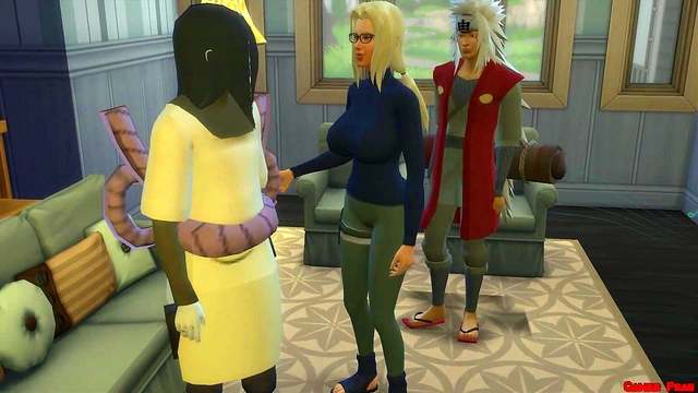 Tsunade cheats on Jiraiya with Young Stud in Intense Naruto Hentai Cuckold Scene