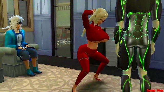 Tsunade cheats on Jiraiya with Young Stud in Intense Naruto Hentai Cuckold Scene