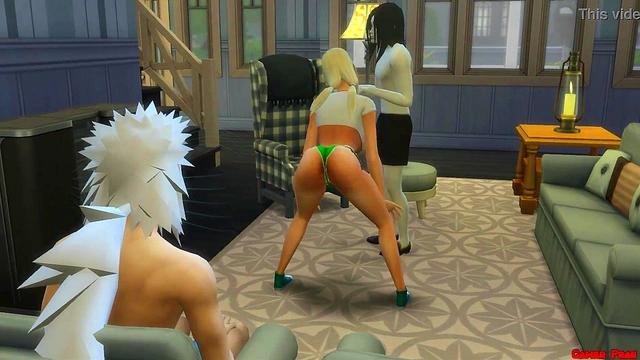 Tsunade cheats on Jiraiya with Young Stud in Intense Naruto Hentai Cuckold Scene