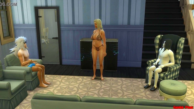 Tsunade cheats on Jiraiya with Young Stud in Intense Naruto Hentai Cuckold Scene