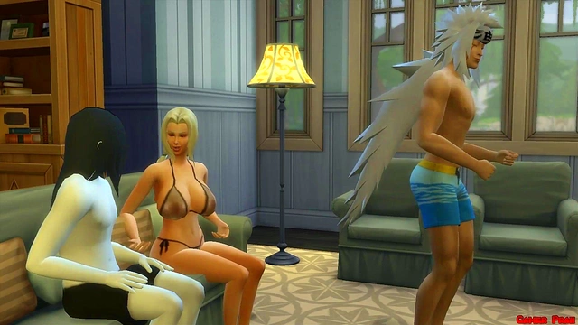 Tsunade cheats on Jiraiya with Young Stud in Intense Naruto Hentai Cuckold Scene