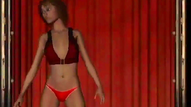 Tight Virtual Pussy Babe Teases in 3D Anime Panties