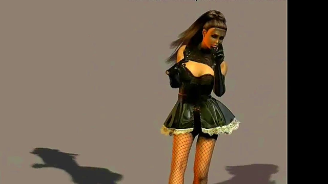 Tight Virtual Pussy Babe Teases in 3D Anime Panties