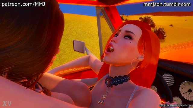 Rebel X Kat Gets Wild With Hands-On-The-Wheel Action In 3D Hentai Porn