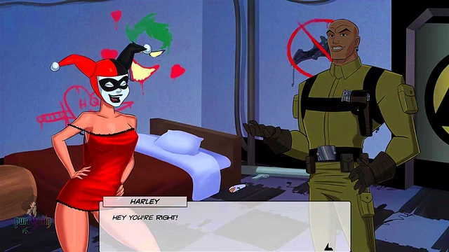 Harley Quinns Teases Batgirl With Dance & Seduction In DC Comics Hentai Walkthrough