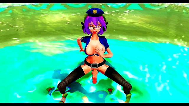 Two Futanari Dancers Seduce With Tails in Erotic Anime Dance Scene