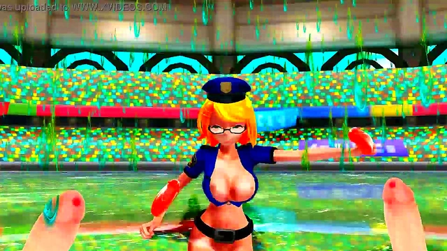 Two Futanari Dancers Seduce With Tails in Erotic Anime Dance Scene