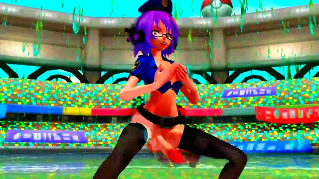 Two Futanari Dancers Seduce With Tails in Erotic Anime Dance Scene