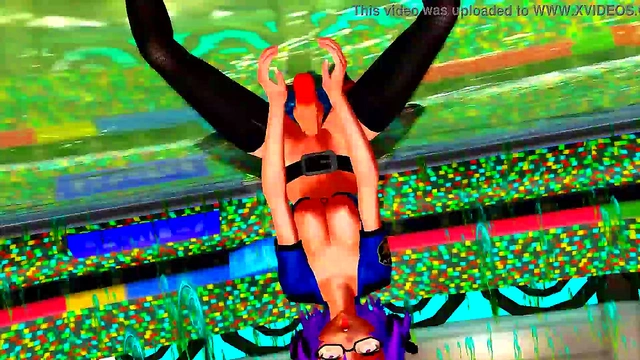 Two Futanari Dancers Seduce With Tails in Erotic Anime Dance Scene