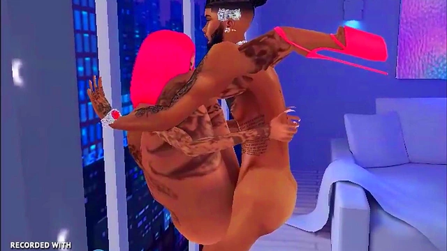 Ebony Anime Goddess Returns for Rough Big-Cock Action & Juicy Creampie