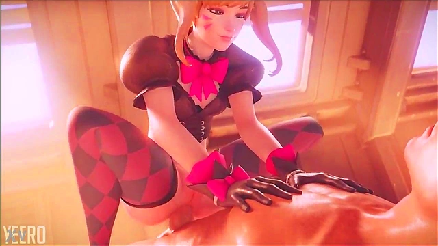 Horny Black Cat DVA Gets Wild Animated Anal Action
