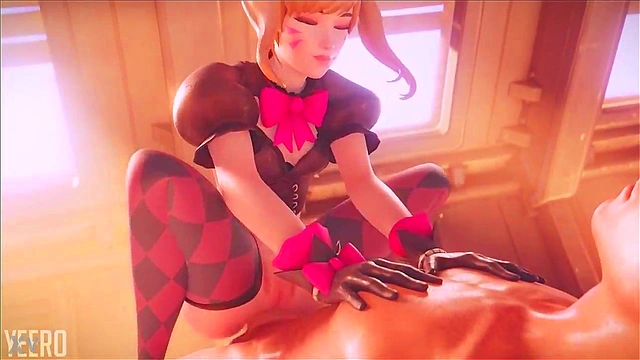 Horny Black Cat DVA Gets Wild Animated Anal Action