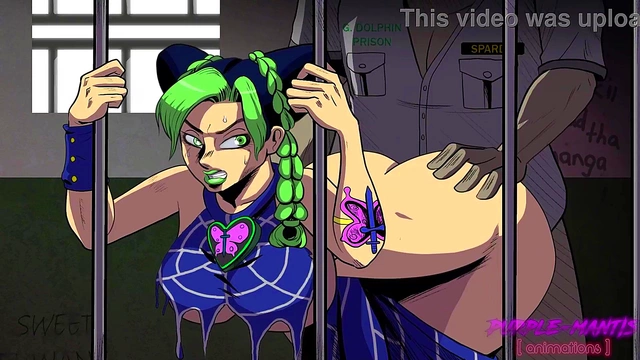 Jolyne Cujoh's Big-Ass Fucked Hard in Prison for Anime Anal Creampie