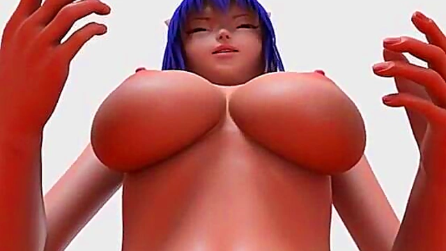 Big-Assed Anime Doll Gets Pounded Hard In Her Tight Pussy And Tits