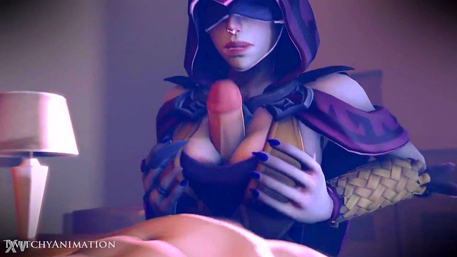 Seris Gives Intense TitFuck and Blowjob in Animated Paladin Adventure