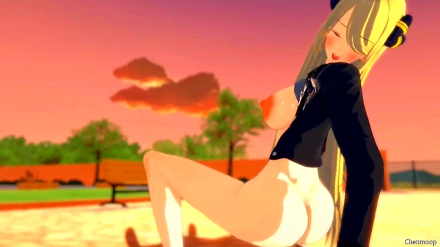 Sexy 3D Hentai Babe Masturbates Big Tits & Gets Handjob Ejaculation Orgasm