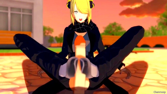 Sexy 3D Hentai Babe Masturbates Big Tits & Gets Handjob Ejaculation Orgasm