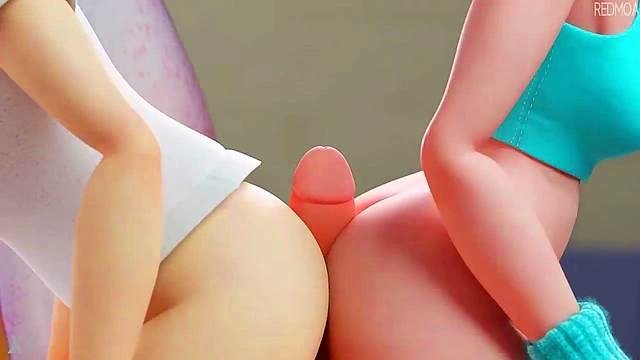 Hentai Assjob Fun – Callie & Marie Get Steamy With 3D Butt Action