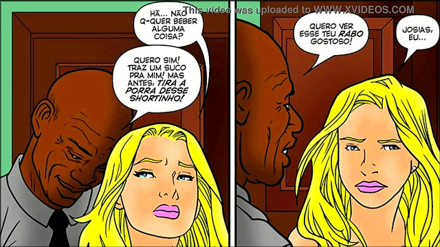 Rich Blonde Patricinha Fucked by Black Doorman in HQ Cartoon Porno