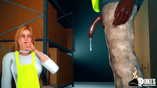 BBC Fucks MILF Co-worker in Hardcore Interracial 3D Hentai Session