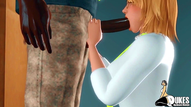 BBC Fucks MILF Co-worker in Hardcore Interracial 3D Hentai Session