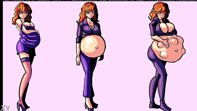 Pregnant Anime Babe Enjoys Belly Expansion & Inflation Delights