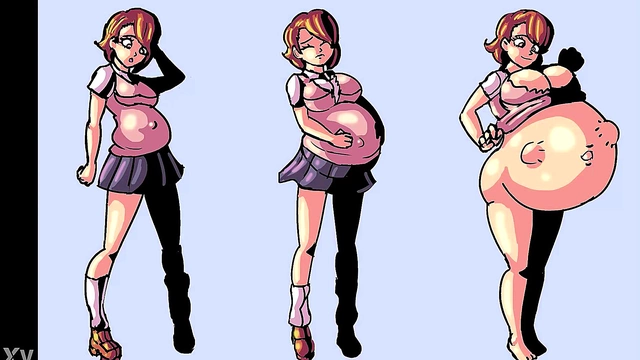 Pregnant Anime Babe Enjoys Belly Expansion & Inflation Delights