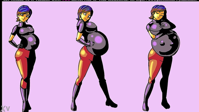 Pregnant Anime Babe Enjoys Belly Expansion & Inflation Delights