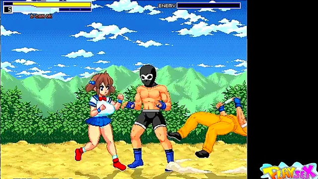 Huge-Titted Anime Warrior Fights for Pleasure in Erotic Game Adventure