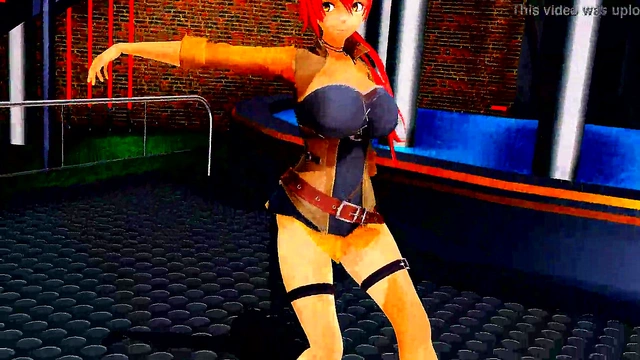 Hentai Anime Girls Dance Seductively in MMD Theatrical Fantasy Scene