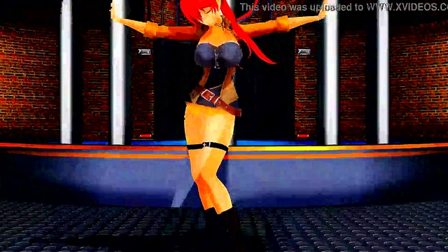 Hentai Anime Girls Dance Seductively in MMD Theatrical Fantasy Scene