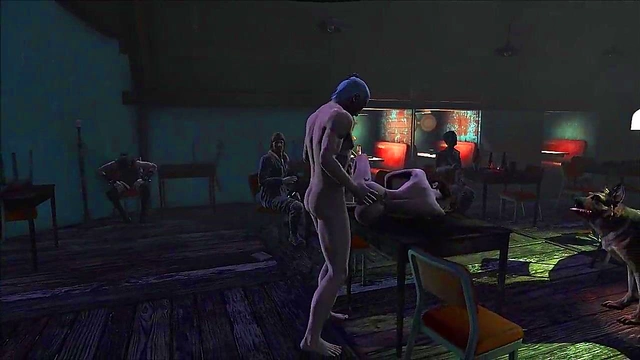 Teen Anime Chick Gets Fucked Publicly in Fallout 4 Nightclub