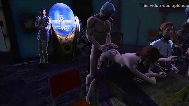 Teen Anime Chick Gets Fucked Publicly in Fallout 4 Nightclub