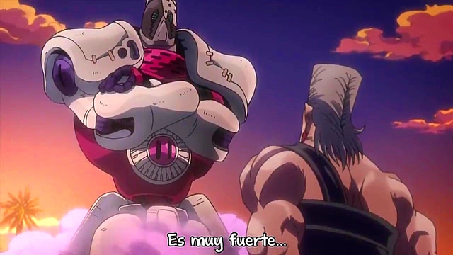 Jojo's Bizarre Adventure – Anime Couple Engages in Steamy Uncensored Action