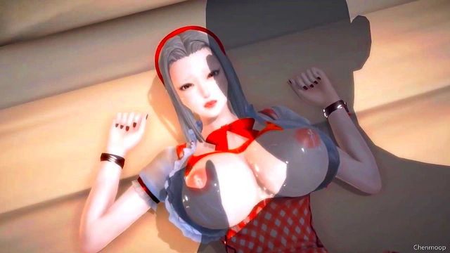 Sexy 3D Waitress Gives Quality Handjob & Titty Fuck Service At Work