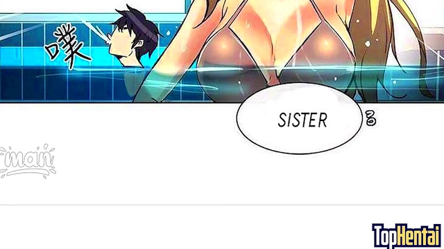 Hentai Teacher Bangs Step-Sister and Little Sister in PC Room Anime Action