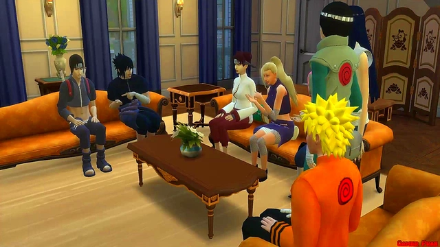 Hot Anime MILF Wives Hinata, Sakura, Ino, Tenten Get Fucked During Exercise Session