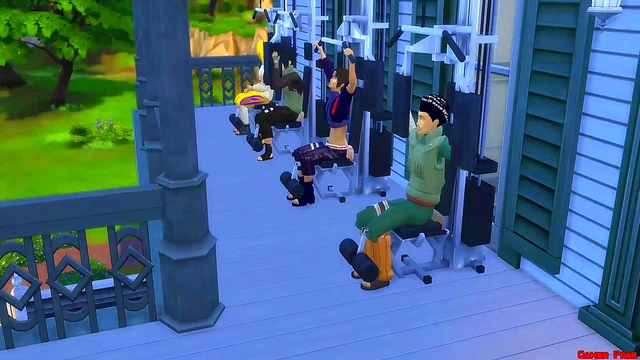 Hot Anime MILF Wives Hinata, Sakura, Ino, Tenten Get Fucked During Exercise Session