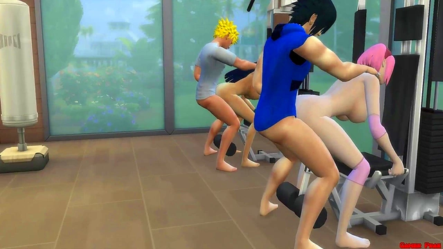 Hot Anime MILF Wives Hinata, Sakura, Ino, Tenten Get Fucked During Exercise Session