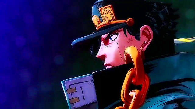 Jojo's Bizarre Adventure – Anime Couple Engages in Steamy Uncensored Action