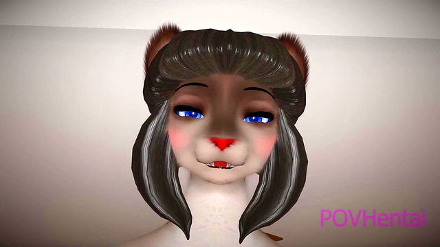 Furry Cat Rides Anthropomorphic Wolf's Cock for Yiffy Fun