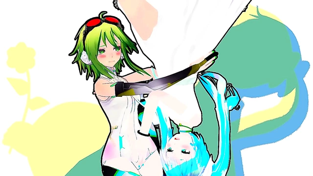 Hentai Anime MMD – GUMI & MIKU Get Pregnant Before Ovulation