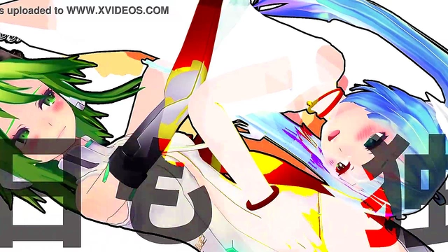 Hentai Anime MMD – GUMI & MIKU Get Pregnant Before Ovulation