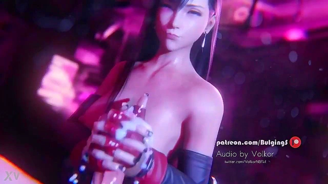 Tifa Gives Mind-Blowing Double Handjob For Juicy HentaiCumshot